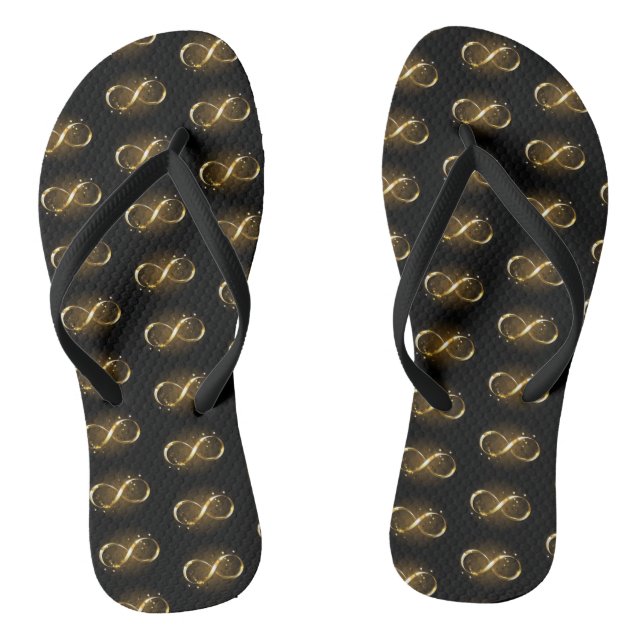 Golden Infinity Symbol Thongs (Footbed)