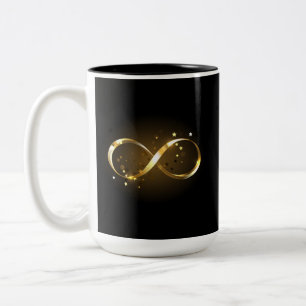 Golden Infinity Symbol Two-Tone Coffee Mug