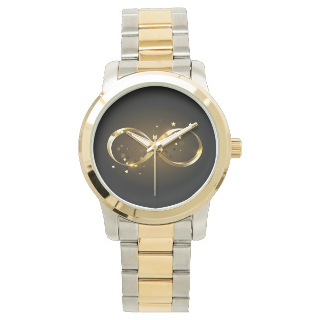 Golden Infinity Symbol Watch (Front)