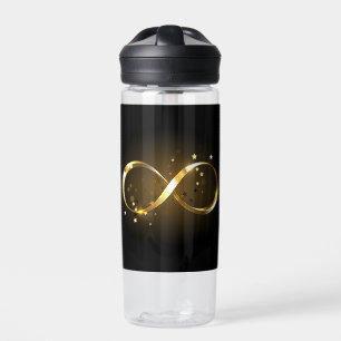 Golden Infinity Symbol Water Bottle