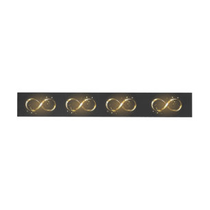 Golden Infinity Symbol Wraparound Address Label