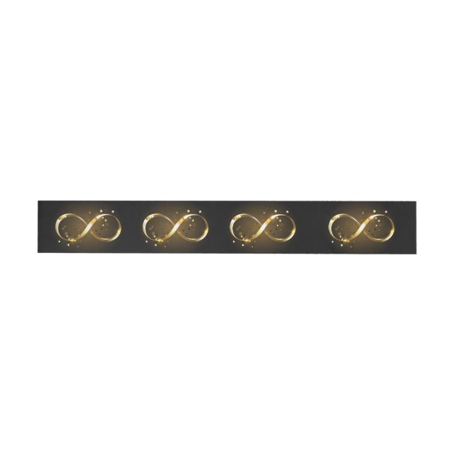 Golden Infinity Symbol Wraparound Address Label (Individual)