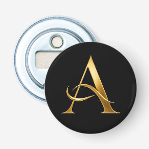 Golden Initial A Minimalist Design Bottle Opener