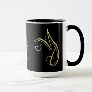 Golden initial Y monogram Mug