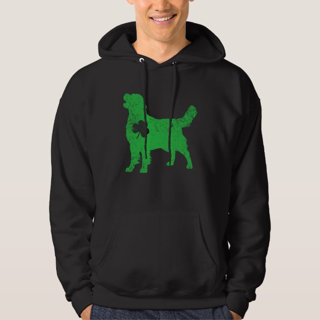 golden Irish C St Patrick Day Leprechaun Dog Hoodie (Front)