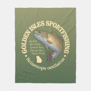 Golden Isles (redfish) Fleece Blanket