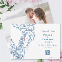 Golden Isles St Simons Georgia Map Save the Date