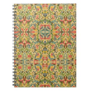 Golden Italian Arabesque Pattern Notebook