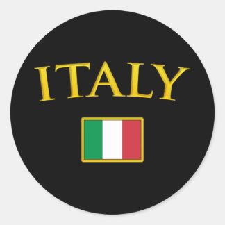 Golden Italy Classic Round Sticker