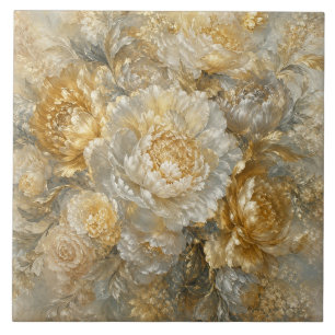 Golden Ivory Garden Ceramic Tile