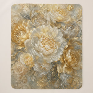 Golden Ivory Garden Sherpa Blanket