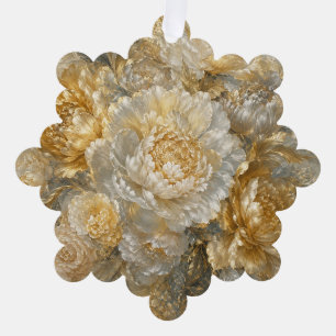 Golden Ivory Garden Tree Decoration Card