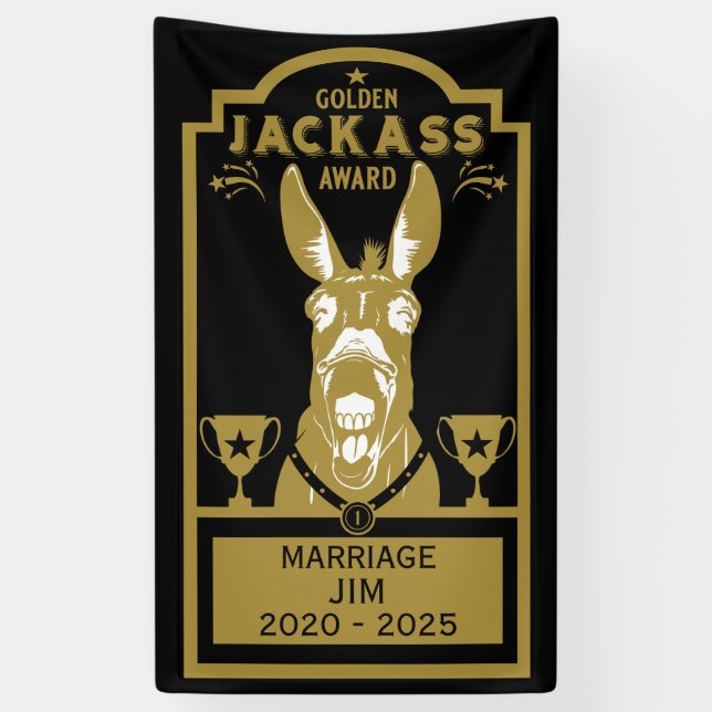 Golden Jackass Award Banner (Vertical)