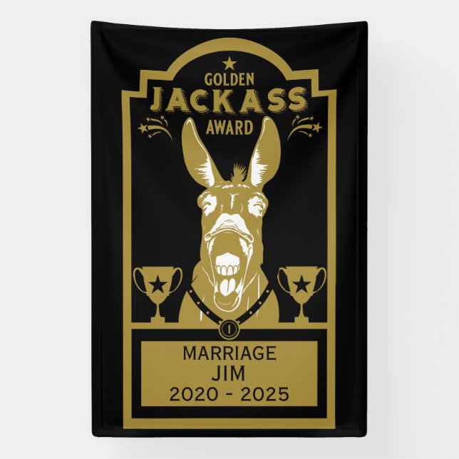 Golden Jackass Award Banner (Vertical)