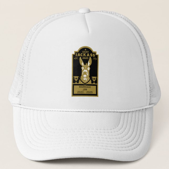 Golden Jackass Award Trucker Hat (Front)