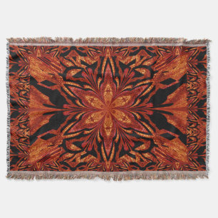 Golden Jasmine Throw Blanket
