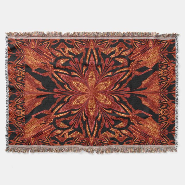 Golden Jasmine Throw Blanket (Front)