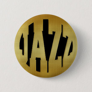 GOLDEN JAZZ 6 CM ROUND BADGE