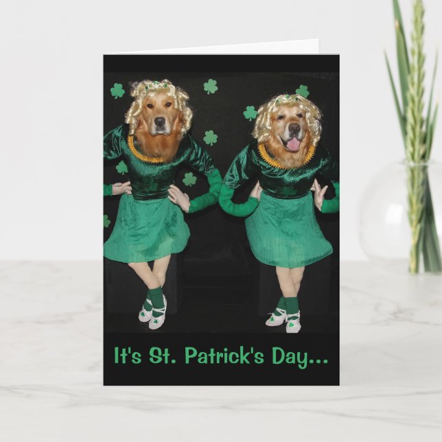 Golden Jig St. Patrick's Day Card (Front)