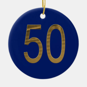 Golden Jubilee Ceramic Ornament
