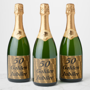 golden jubilee is the 50th,personalised sparkling wine label