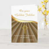 Golden Jubilee of Religious Life, 50 Year Annivers Card (Yellow Flower)