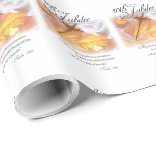 Golden Jubilee Religious Life, Cross Candle Wrapping Paper