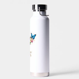 Golden Key and Butterfly Inspirational Water Bottl Bottle