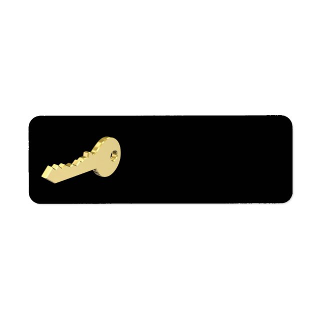 Golden key return address label (Front)
