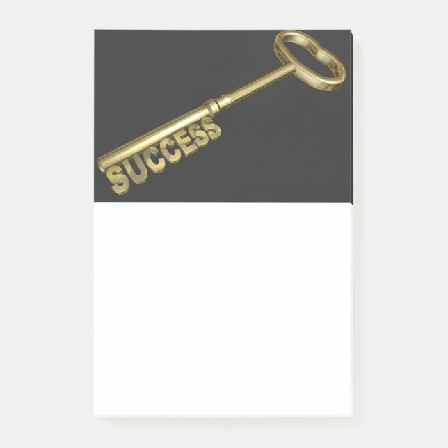 Golden Key to Success Photography Motivational Post-it Notes (Front)