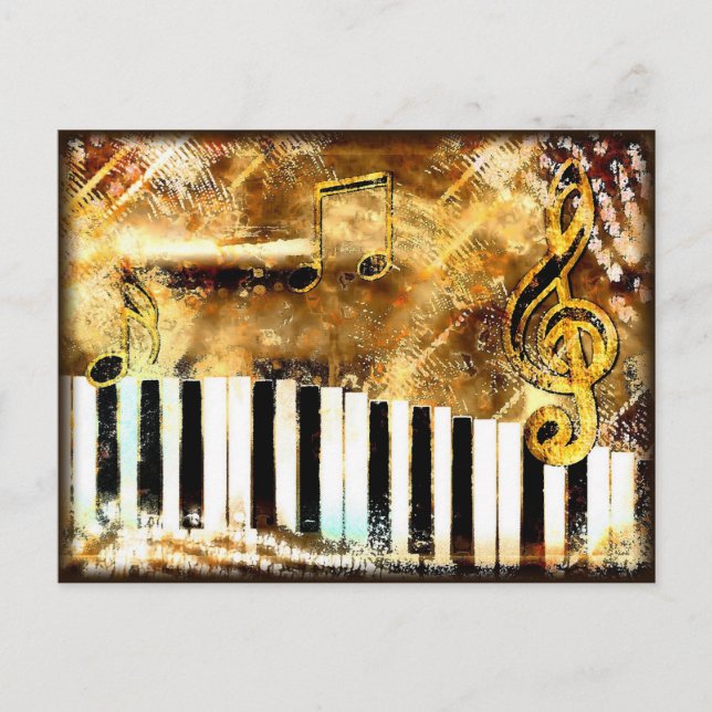 Golden Keyboard  Postcard (Front)