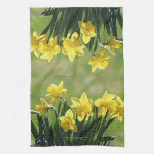 Golden King Alfred Daffodils kitchen- Tea Towel