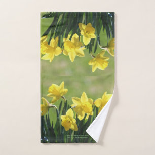 Golden King Alfred Daffodils, Spring Hand Towel