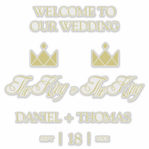 Golden King Crowns for Gay Wedding