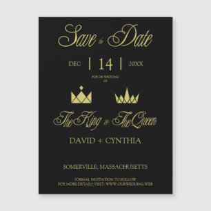 Golden King & Queen Crowns for Wedding