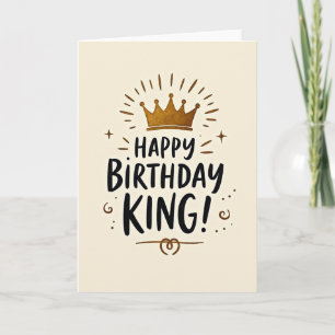 Golden Kings Birthday Card