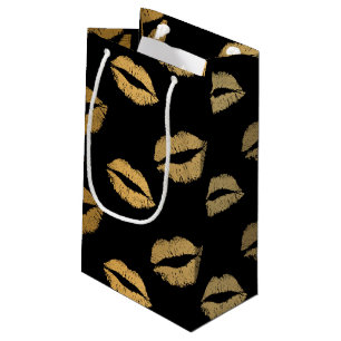 Golden kisses small gift bag