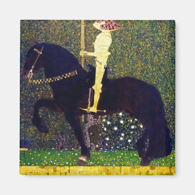 Golden Knight, Gustav Klimt Magnet (Front)