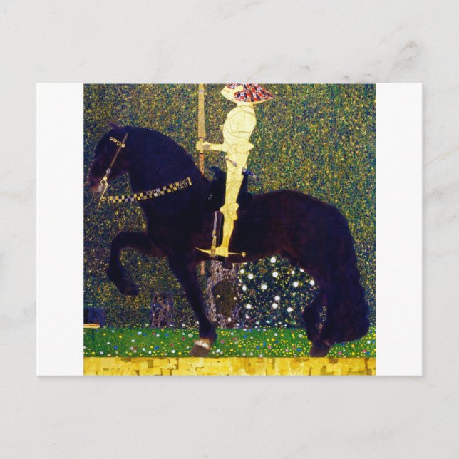 Golden Knight, Gustav Klimt Postcard (Front)