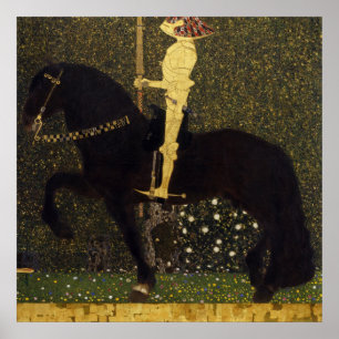 Golden Knight (Life is a Struggle) — Klimt Poster