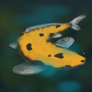 golden koi fish G Hanging Tapestry