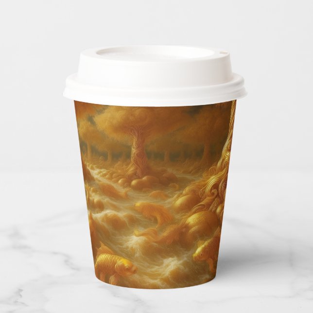 Golden Koi Paper Cups (Front)