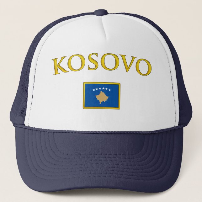 Golden Kosovo Trucker Hat (Front)