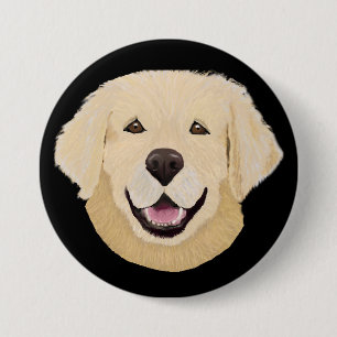 Golden Lab 7.5 Cm Round Badge