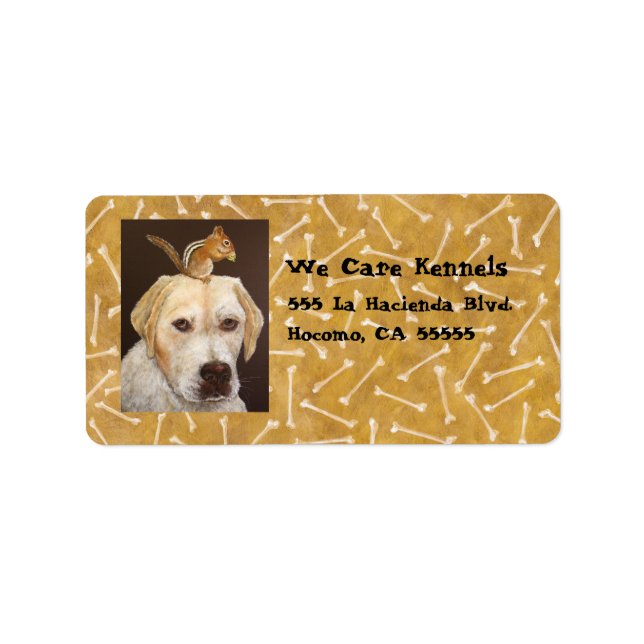 golden lab/chipmunk address labels (Front)
