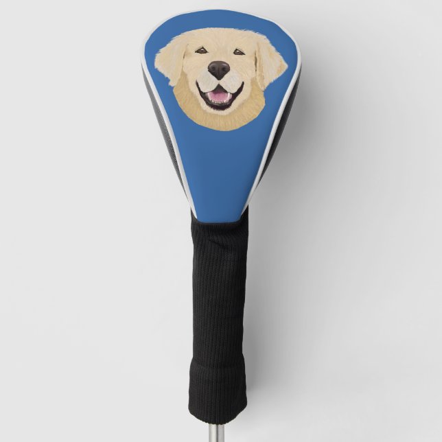 Golden Lab Golf Head Cover (Front)