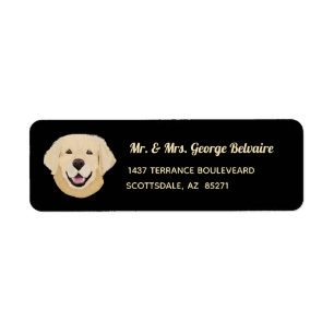 Golden Lab Return Address Label