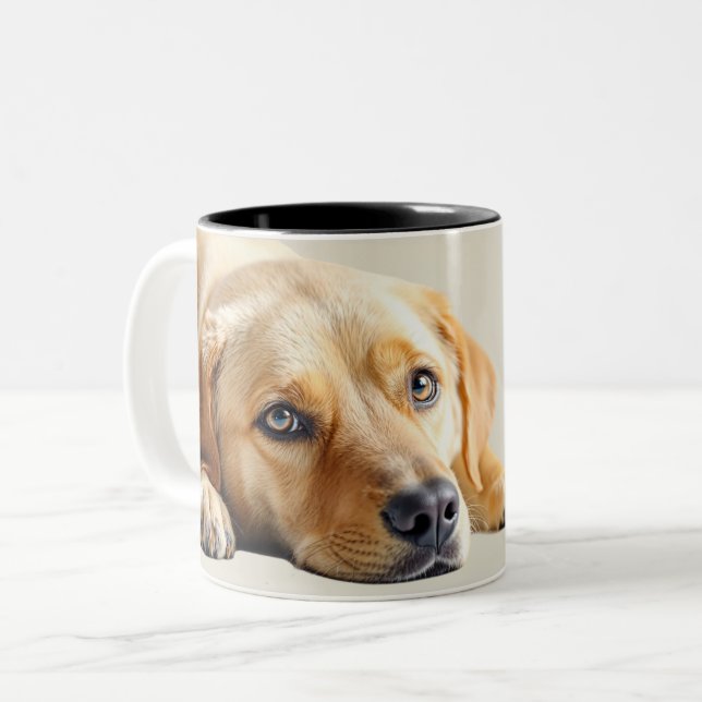 Golden Lab   Two-Tone Coffee Mug (Front Left)