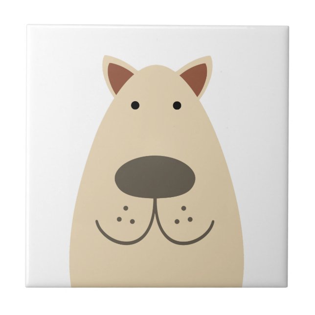 Golden Labrador Dog Ceramic Tile (Front)