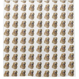 Golden Labrador dog pattern Shower Curtain